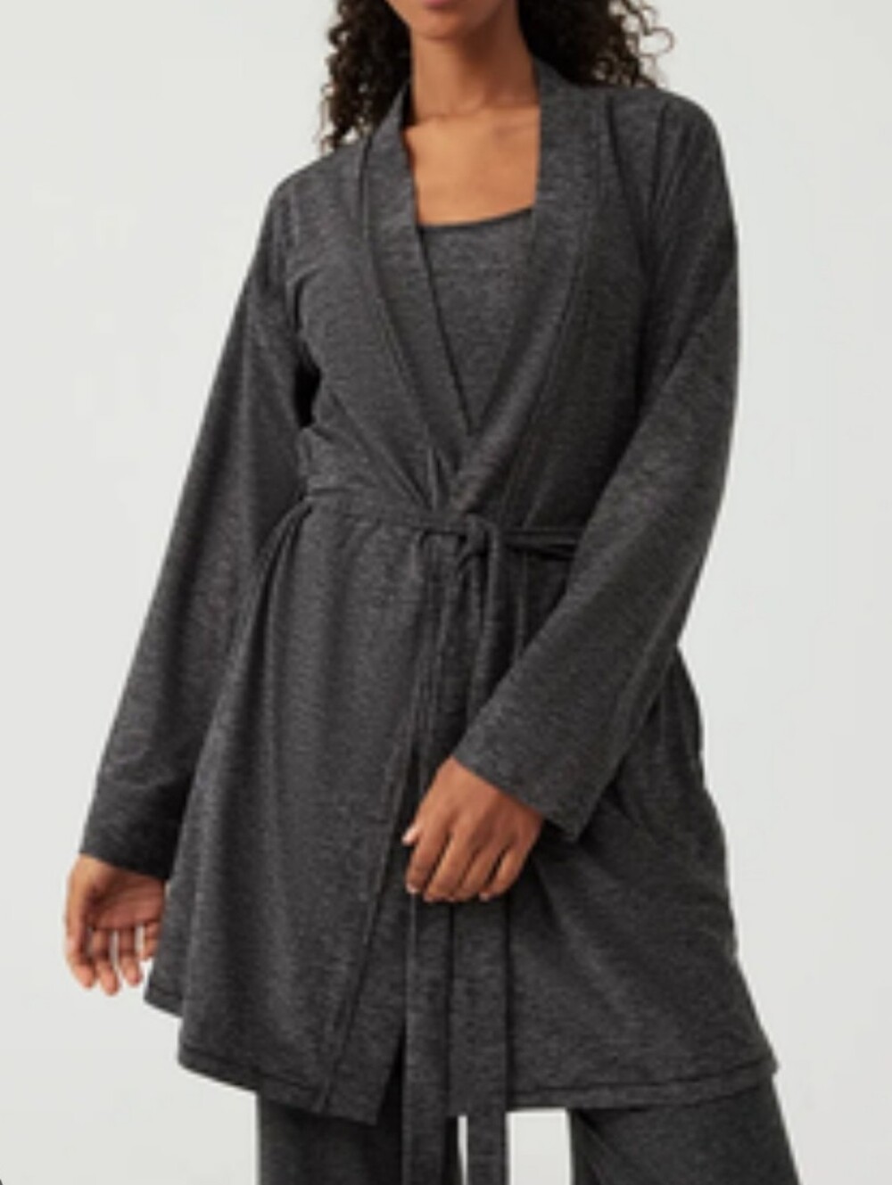 Outdoor Voices Cloudknit Robe In Charcoal Gray XL/XXL